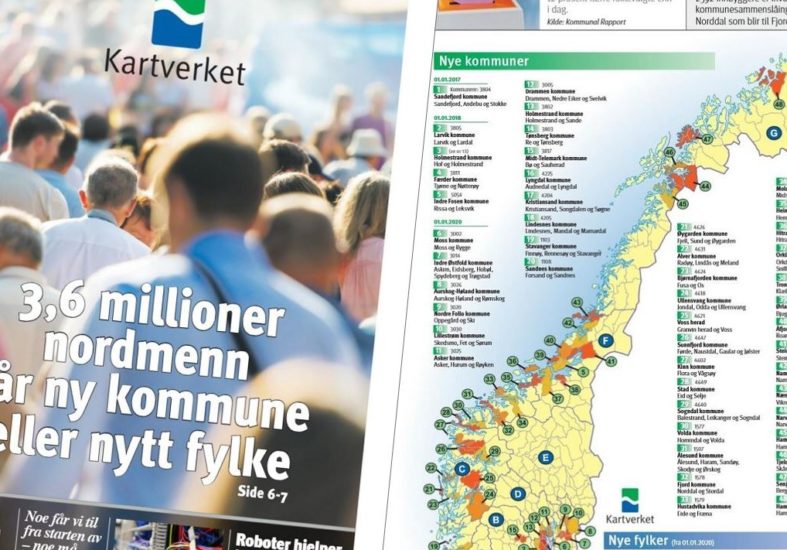 Les Kartverkets avis om kommune- og regionreformene